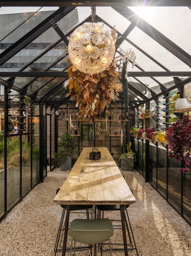 The Fantail & Turtle in Auckland features a bright, plant-filled greenhouse dining area, perfect for private events.