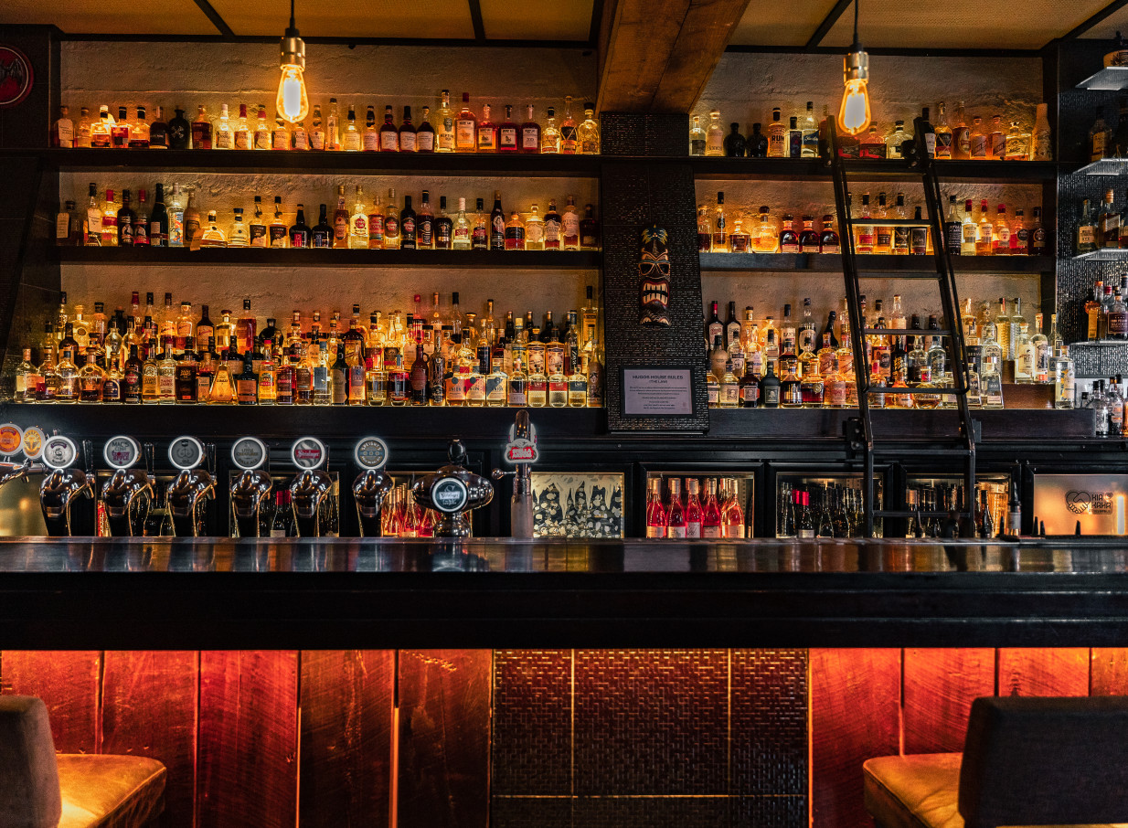 The South American-inspired bar at Casa Publica, Christchurch, boasts a vast rum collection and moody Prohibition-era lighting.