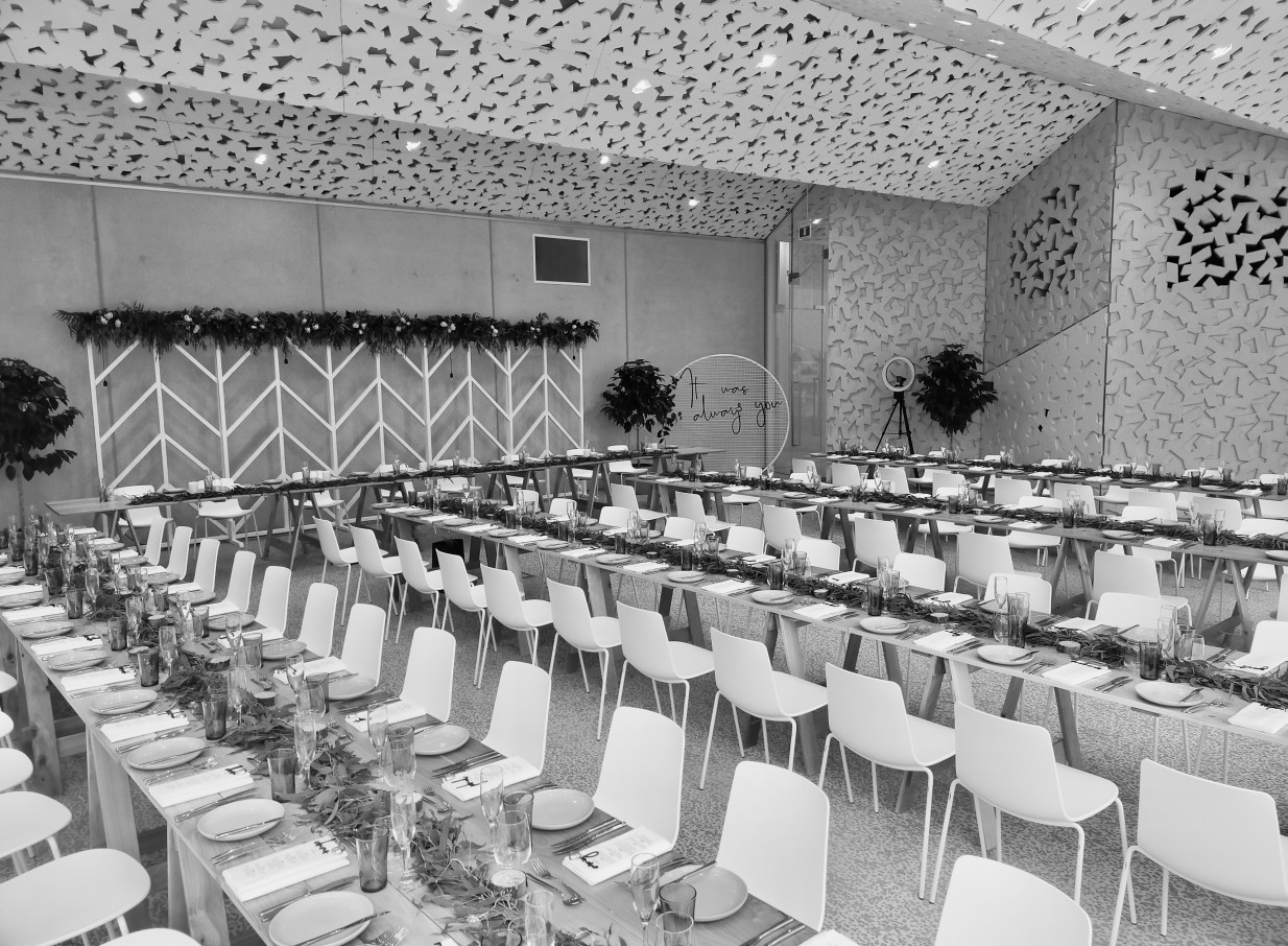 indoor reception set up at ilex cafe in christchurch