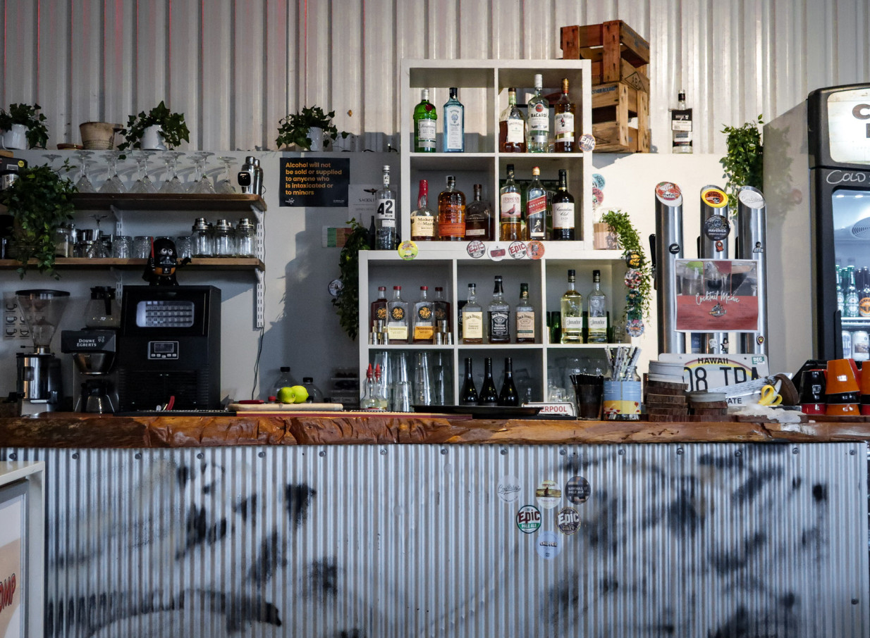 Kitchen and bar at WhatABBQ! in New Lynn